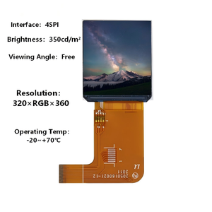 Pantalla <span class=keywords><strong>LCD</strong></span> TFT IPS de 1.55 Pulgadas, 320x360, Interfaz SPI, Controlador ST7796, Módulo de Pantalla Táctil <span class=keywords><strong>GORILLA</strong></span> <span class=keywords><strong>GLASS</strong></span> 3 para Reloj Inteligente - Product Image 1