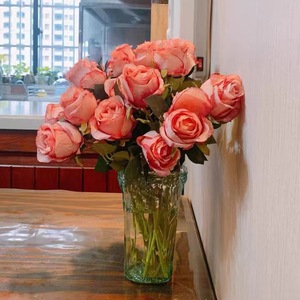 Artificial Bulgarian Rose Single Stem 50cm High <b>Wedding</b> Home Decor Floral <b>Ornament</b> Fake Flower - Product Image 2