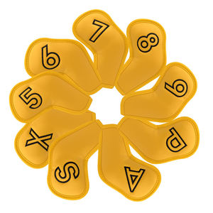 Latest Design <b>Golf</b> <b>Club</b> Head Cover <b>Set</b> Letter Embroidery Iron Headcover Pu Leather <b>Golf</b> Irons Cover - Product Image 1