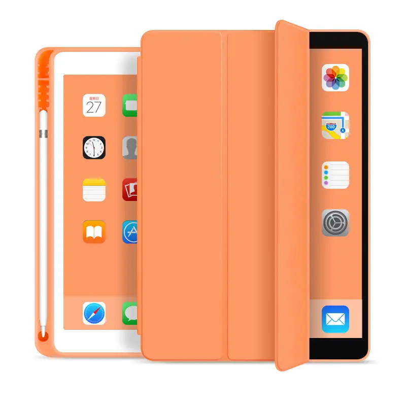 جديد 11 بوصة حافظة لجهاز iPad حامل القلم الرصاص Trifold الذكية الترا سليم بو أغطية جلد لباد برو 11 2021 حالة