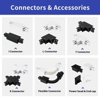 Projecteurs LED COB sur rail 2-8 pieds, montage en surface, aluminium, 3 circuits, pour supermarchés, hôtels, bureaux, maisons, intérieurs, magasins, modernes