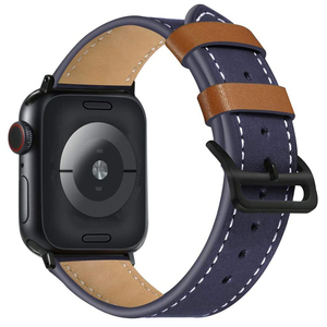 Correa de cuero y piezas de hebilla de acero inoxidable para <span class=keywords><strong>Apple</strong></span> <span class=keywords><strong>Watch</strong></span> <span class=keywords><strong>Serie</strong></span> 5 44MM banda - Product Image 1