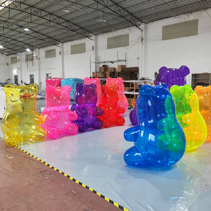 Air Sealed Kleurrijke Mooie Beer Opblaasbare <span class=keywords><strong>Gummy</strong></span> Beer Opblaasbare Transparante Kerstbeer Voor Evenement Feest Decoratie - Product Image 3