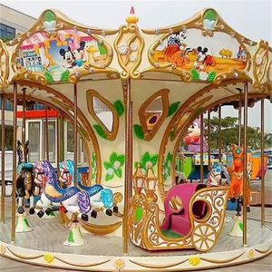 Équipement de parc d'attractions, grands carrousels à chevaux en bois/fibre de verre pour enfants et adultes, utilisation à domicile, à vendre - Product Image 1