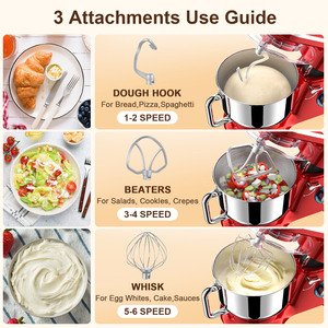 Eletrodomsticos de cozinha <span class=keywords><strong>1500W</strong></span> 5.5L 6.2L Máy trộn thực phẩm đứng mikseri lên men đứng máy trộn - Product Image 2
