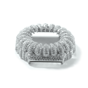 Buss Down GA2100 Lunette de montre en <span class=keywords><strong>métal</strong></span> faite à la main, en argent sterling 925, sertie de diamants Moissanite VVS, avec griffes de fixation pour boîtier de montre antichoc - Product Image 4
