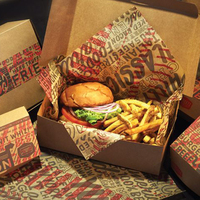 Boîte de papier d'emballage de fast-food pour hamburger à emporter boîte de papier d'emballage de frites de restaurant innovante jetable personnalisée
