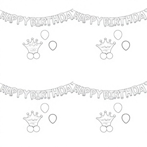 Decoraciones <span class=keywords><strong>para</strong></span> Fiestas de Cumpleaños, Set de Globos y Accesorios de Papel <span class=keywords><strong>para</strong></span> Decoración de Paredes, Venta al Por Mayor <span class=keywords><strong>para</strong></span> Novios - Product Image 2