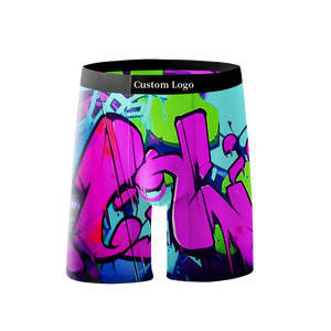 Boxer da <span class=keywords><strong>Uomo</strong></span> Personalizzati con Logo, Stampa Digitale, <span class=keywords><strong>Abbigliamento</strong></span> Intimo Maschile, Comfort Elasticizzato, Moda Classica di Alta Qualità - Product Image 2