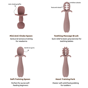 Juego <span class=keywords><strong>de</strong></span> 4 Utensilios <span class=keywords><strong>de</strong></span> Entrenamiento para Bebés, Certificados por LFGB y CPC, No Tóxicos, Cuchara y Tenedor para Bebés - Product Image 2