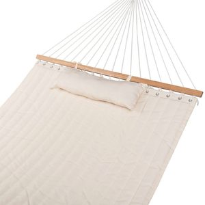 Natural Color for Sale 55" Double Quilted Fabric <strong>Hammock</strong> <strong>Swing</strong> With Pillow - Product Image 2