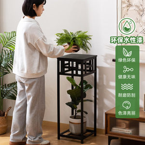 New Chinese style balcony flower stand, plant stand, living room hall household indoor floor flower pot storage rack - Product Image 3