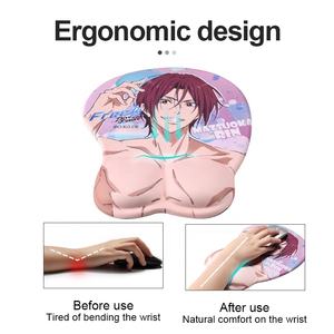 แผ่นรองเมาส์ 3 มิติ ลายโจโจ้ เทกีลา เกิร์ล อนิเมะ หน้าอก แผ่นรองเมาส์พร้อมที่พักข้อมือ ซิลิโคน แผ่นรองเล่นเกม แผ่นรองเมาส์เจล สำหรับสำนักงานและบ้าน - Product Image 2