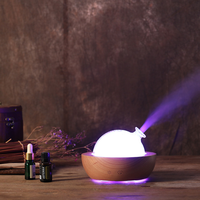 Diffuseur d'huiles essentielles intelligent en bois, humidificateur à ultrasons, machine à brume ultrasonique, diffuseur d'arômes en bois