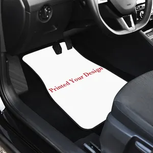 Tapis de sol de voiture avec Logo imprimé personnalisé, 1 pièce, en Polyester, antidérapant, Design personnalisé ajusté