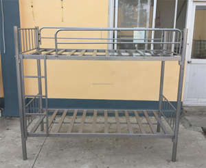 Ouvrier scolaire hôpital dortoir facile à installer métal Stable argent lit superposé pour adultes étudiants lit en acier - Product Image 6