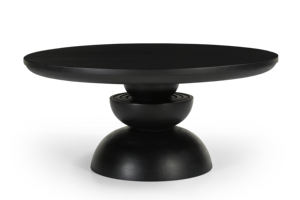 Mesa de centro de madera de mango hecha a mano moderna, muebles móviles con acabado negro para sala de estar para uso doméstico - Product Image 2