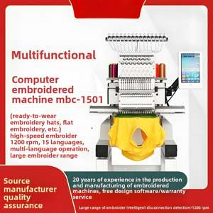 Máquina de Bordar Industrial de Una Cabeza de Alta Calidad, Máquina de Bordar Computarizada Plana - Product Image 3