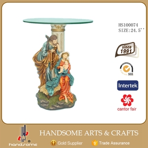 <span class=keywords><strong>Fontaine</strong></span> d'eau extérieure en résine de conception moderne de 24 pouces, table basse en verre, mobilier de salon pour usage domestique - Product Image 3