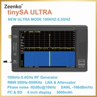 Zeenko ZS-405 ancienne version, analyseur de spectre portable miniature tinySA ULTRA avec écran 4 pouces et batterie 3000mAh, 800MHz-5.3GHz