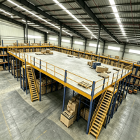 HONGXIN Étagère de mezzanine en acier robuste sans boulons, en acier laminé à froid, revêtement poudré, résistant à la corrosion, réglable et personnalisable