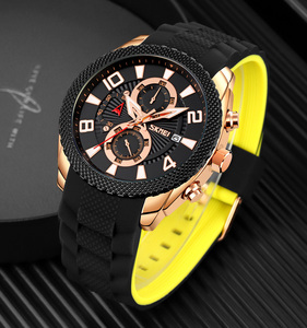 นาฬิกาควอทซ์แบรนด์ออกแบบโลโก้ตามสั่งสำหรับผู้ชายนาฬิกาข้อมือลำลองกันน้ำ3ATM 47มม. สายซิลิโคน - Product Image 6