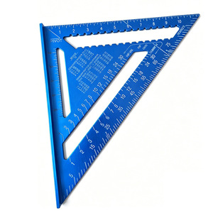 Regla Triangular de 30 cm de Aleación Metálica, Regla de Ángulo de 45 Grados para Dibujo y Medición - Product Image 2