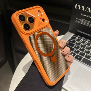 Funda Magnética de Fibra de Carbono para <span class=keywords><strong>iPhone</strong></span> 17 16 15 <span class=keywords><strong>14</strong></span> 13, Protección de Cámara, Funda Híbrida de TPU y PC para <span class=keywords><strong>iPhone</strong></span> 17 Pro - Product Image 1