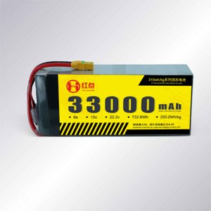 แบตเตอรี่ลิเธียมโพลิเมอร์ 6S HD สำหรับโดรน กำลังไฟ 30Ah6S 22.2V 30000mAh 310Wh/kg อัตราการคายประจุ 10C ใช้งานได้ 600 รอบ ชุดแบตเตอรี่ลิเธียมไอออนแบบโซลิดสเตท - Product Image 3