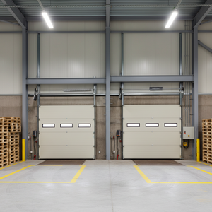 Porte de <span class=keywords><strong>Garage</strong></span> Automatique Industrielle à Isolation Thermique Verticale Coulissante en Métal à Isolation Thermique Froide pour Hôtels Entrepôts - Product Image 1