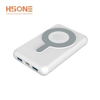 Pengisi Daya Baterai Li-Polymer Magnetik Surya Portabel Nirkabel 10000mAh Kapasitas Tinggi 15W Ultra Tipis Pengisian Cepat LED