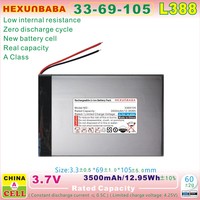 3.7v 3500 माया 3369105 2 तारों की बहुलक आयन बैटरी टैबलेट पीसी स्पीकर L388