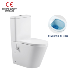 โถสุขภัณฑ์แบบตั้งพื้นทรงกลมไร้ขอบ รุ่น SH-5102 T พร้อมบิเดต์ สำหรับขายส่ง - Product Image 3
