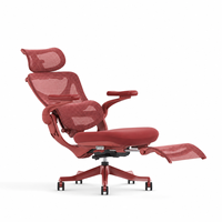 Siège Ergonomique pour Ordinateur, Idéal pour Bureau à Domicile, Salon ou Salle d'Étude, avec Appuie-tête Réglable, Siège Pivotant et Réglable en Hauteur, et Repose-pieds