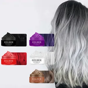 EELHOE blanco negro beige rojo púrpura cera de color de cabello duradero arcilla para teñir el cabello desechable colorido Crema para teñir el cabello para hombres y mujeres