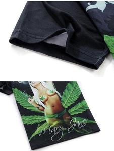 Camiseta de manga corta con estampado de hojas verdes para hombre y mujer, ropa para amantes de las 3D, de verano, para playa - Product Image 4