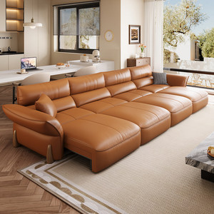 Genuine Leather Three Seat <b>Bed</b> Remote Control Adjustable Telescopic Sleep Function Minimalist Design for Home DD045 Adjustable D - Product Image 3