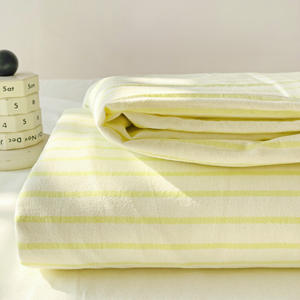 Style crème japonais couleur unie coton lavé couverture complète <span class=keywords><strong>drap</strong></span> de lit doux confortable Durable couvre-lit à un seul article - Product Image 4