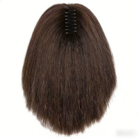Chaofan En gros Extensions de cheveux synthétiques queue de cheval à cordon de serrage Afro Kinky Yaki Lisse Fibre résistante à la chaleur 12 pouces Noir