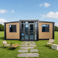 Maison conteneur modulaire pliable et extensible pour sites de camping, avec structure en acier durable, dimensions personnalisées sur mesure selon vos besoins