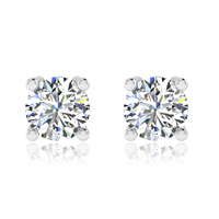 2021New Classique Femmes 0.3-1.2ct Moissanite Diamant Boucles D'oreilles 4 Griffes Or Blanc Couleur 925 De Fiançailles en argent Boucles D'oreilles