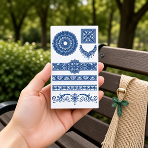 <span class=keywords><strong>Tatuaje</strong></span> Temporal Japonés con Diseño Floral Samurái, Semipermanente, Resistente al Agua, para Brazo o Cuerpo, con Logotipo Personalizado - Product Image 6