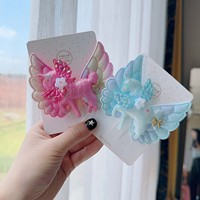 Fancyday Belle Cheveux Ornement Paillettes Paillettes Licorne Pince À Cheveux Scintillant Licorne Épingle À Cheveux avec Ailes pour Filles Enfants Enfants