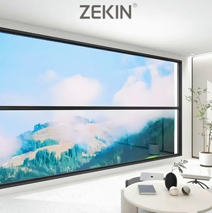 Ventana Corredera <span class=keywords><strong>Vertical</strong></span> Automática Retráctil Eléctrica ZEKIN, de Aluminio con Doble Vidrio Templado, para Balcón y Otros Usos - Product Image 1