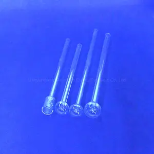Tubo de prueba de vidrio de cuarzo transparente de laboratorio personalizado Tubo de prueba de vidrio de cuarzo