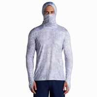 Sweat à capuche ventilé pour homme avec protection solaire, poche zippée sur la poitrine, empiècements en maille sous les aisselles, couverture des mains étendue, idéal pour la pêche en extérieur, personnalisable avec LOGO