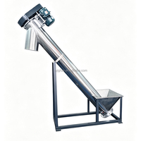 Convoyeur vertical en spirale incliné en acier inoxydable SUS304 pour particules et poudres, direct usine