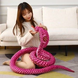 Peluche de Cobra Colorida Simulada de 80/170/240cm, Juguete de Peluche de Serpiente, Muñeco de Peluche Divertido, Broma, Juguete Suave, Decoración del Hogar - Product Image 2