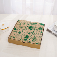Boîte à pizza 12-18 pouces, épaissie, isolante, à fentes, finition mate, personnalisable, emballage commercial jetable