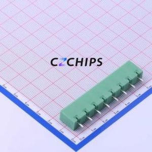 DB2EVC-7.62-8P-GN Plug-in Terminal Block Through hole,P=7.62mm Connector Board-to-Board / Socket - Closed 1x8P 7.62mm Green - Product Image 2